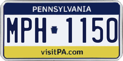 PA license plate MPH1150