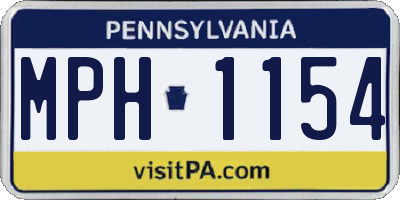 PA license plate MPH1154