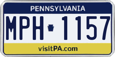 PA license plate MPH1157