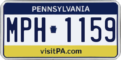 PA license plate MPH1159