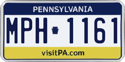PA license plate MPH1161