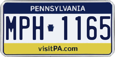 PA license plate MPH1165