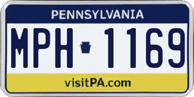 PA license plate MPH1169