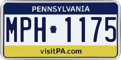 PA license plate MPH1175