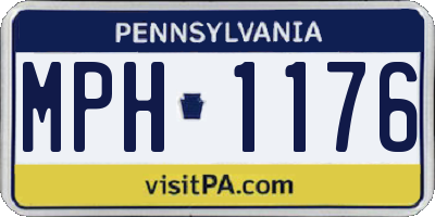 PA license plate MPH1176