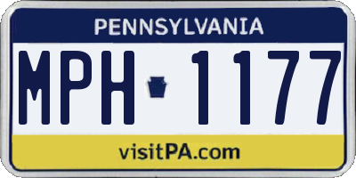 PA license plate MPH1177
