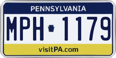 PA license plate MPH1179