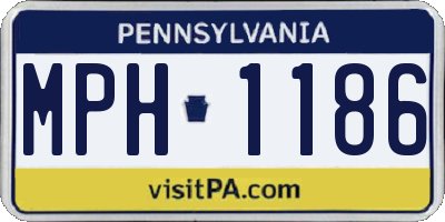 PA license plate MPH1186