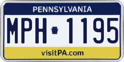 PA license plate MPH1195