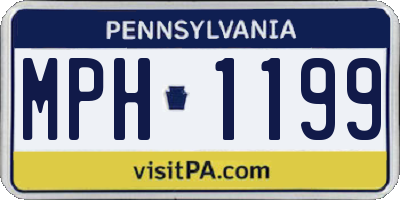 PA license plate MPH1199