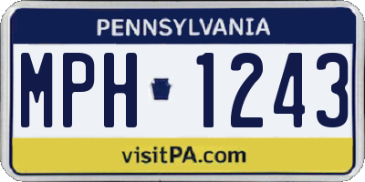 PA license plate MPH1243
