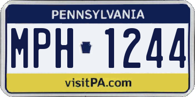 PA license plate MPH1244
