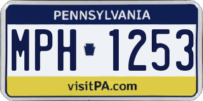 PA license plate MPH1253
