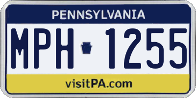 PA license plate MPH1255