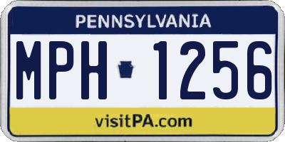 PA license plate MPH1256