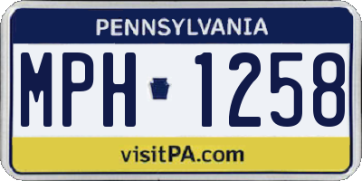 PA license plate MPH1258