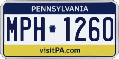 PA license plate MPH1260
