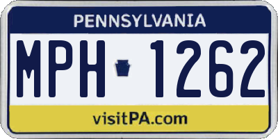 PA license plate MPH1262