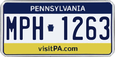 PA license plate MPH1263