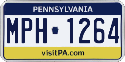 PA license plate MPH1264