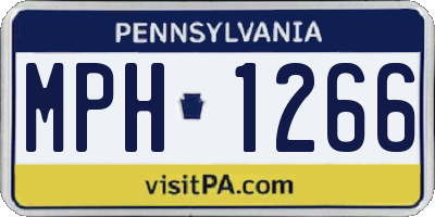 PA license plate MPH1266