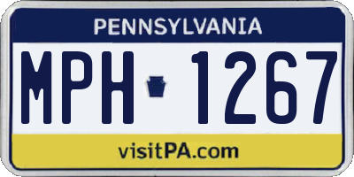 PA license plate MPH1267
