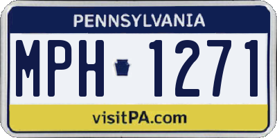 PA license plate MPH1271