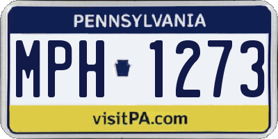 PA license plate MPH1273