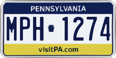 PA license plate MPH1274