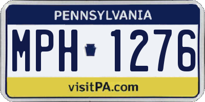 PA license plate MPH1276
