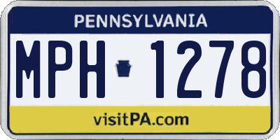 PA license plate MPH1278
