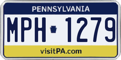 PA license plate MPH1279