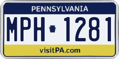 PA license plate MPH1281