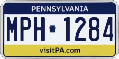 PA license plate MPH1284