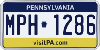 PA license plate MPH1286