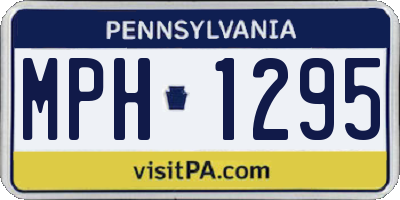 PA license plate MPH1295