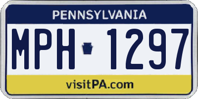 PA license plate MPH1297