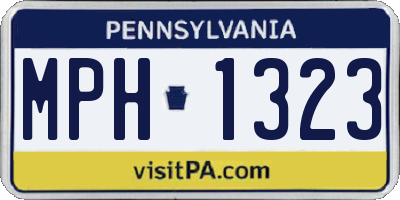 PA license plate MPH1323