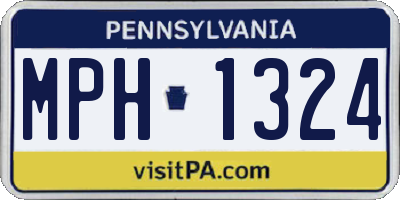 PA license plate MPH1324