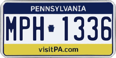 PA license plate MPH1336
