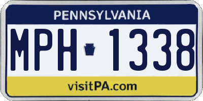 PA license plate MPH1338