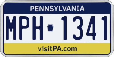 PA license plate MPH1341