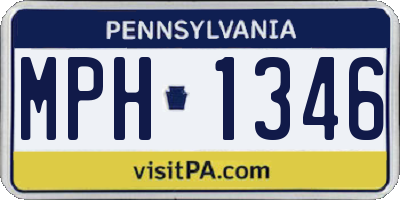 PA license plate MPH1346