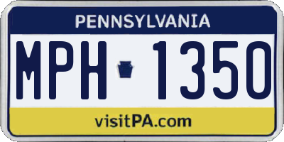 PA license plate MPH1350