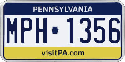 PA license plate MPH1356