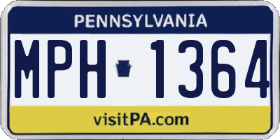 PA license plate MPH1364