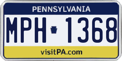 PA license plate MPH1368