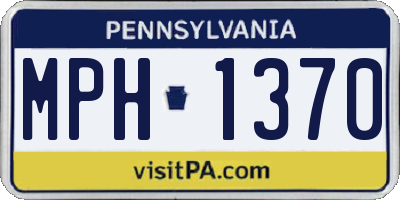 PA license plate MPH1370