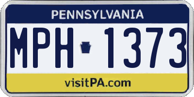 PA license plate MPH1373