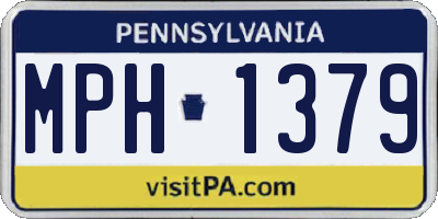PA license plate MPH1379